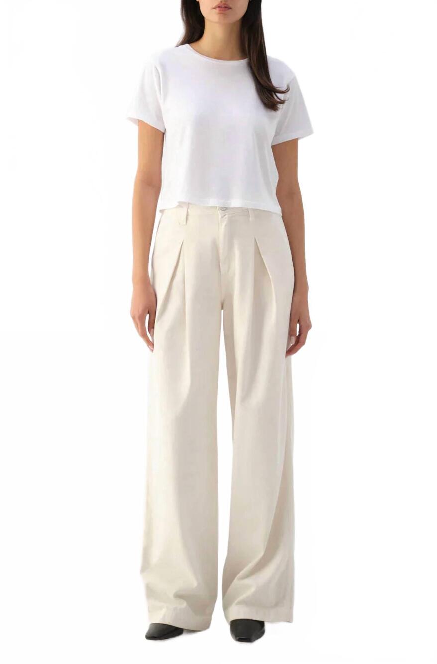 NEW AMO mary slouch trouser pants in porcelian